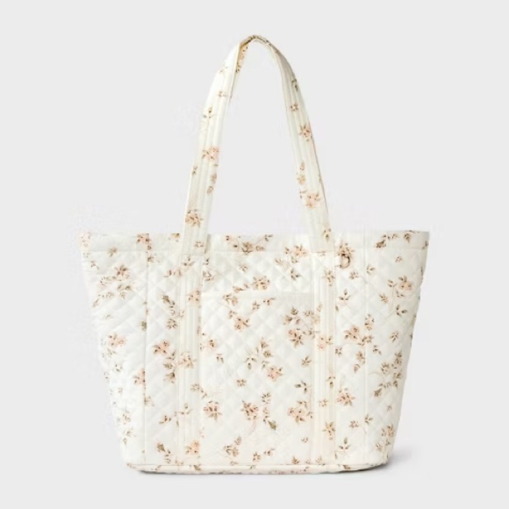 Universal Threads Floral Quilted Tote Bag